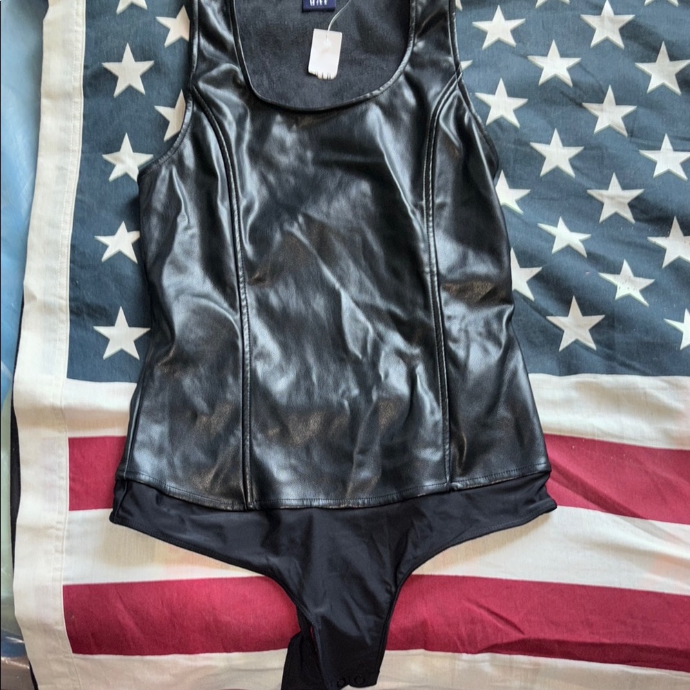 Stylish Black Faux Leather Vest